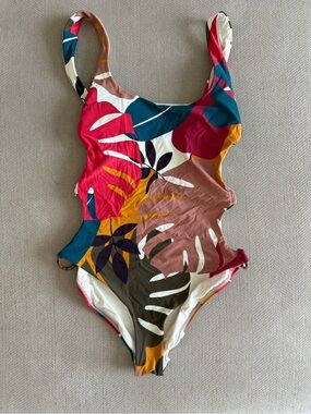 Red Carter Tropical Leaf One-Piece Swimsuit